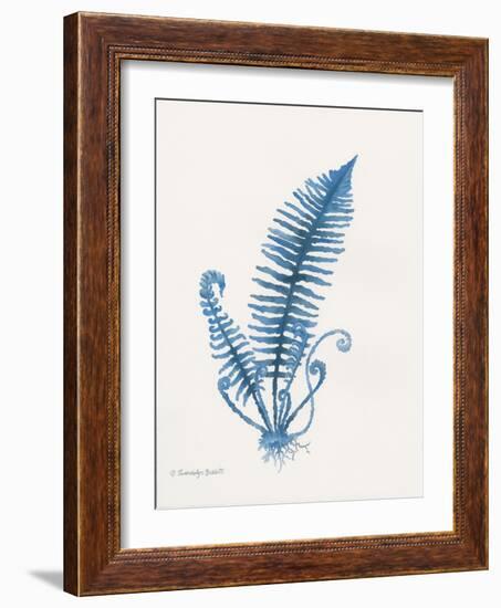 Indigo Fern IV-Gwendolyn Babbitt-Framed Art Print