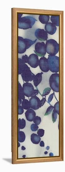 Indigo Floral Cascade II-Jacob Q-Framed Stretched Canvas