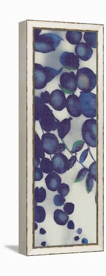 Indigo Floral Cascade II-Jacob Q-Framed Stretched Canvas