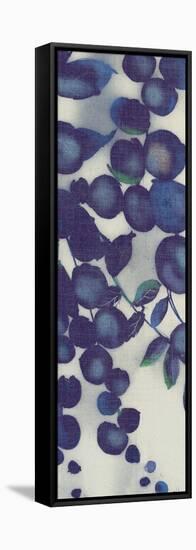 Indigo Floral Cascade II-Jacob Q-Framed Stretched Canvas