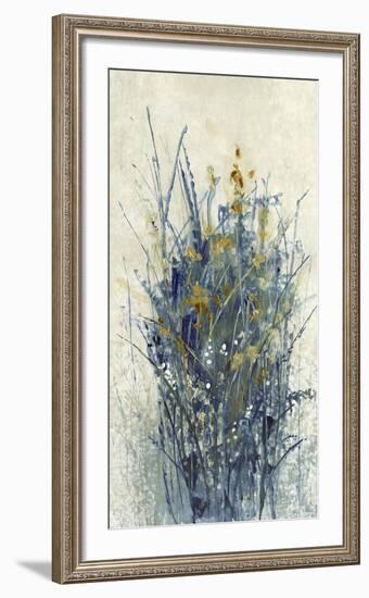 Indigo Floral I-null-Framed Giclee Print