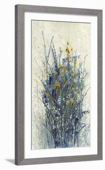 Indigo Floral I-null-Framed Giclee Print
