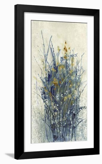 Indigo Floral I-null-Framed Giclee Print