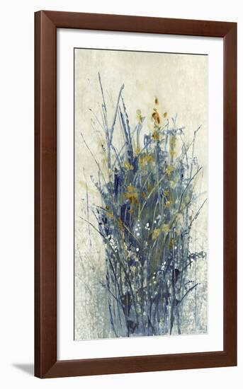 Indigo Floral I-null-Framed Giclee Print