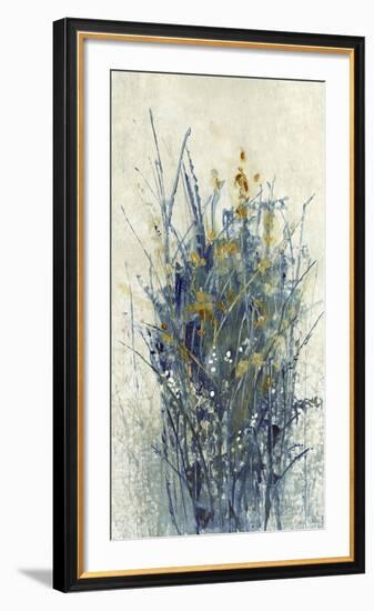 Indigo Floral I-null-Framed Giclee Print