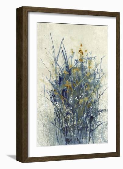 Indigo Floral I-Tim O'toole-Framed Art Print