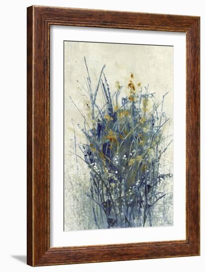 Indigo Floral I-Tim O'toole-Framed Art Print