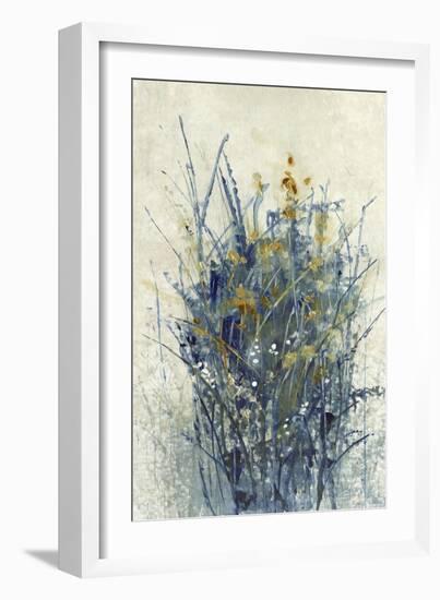 Indigo Floral I-Tim O'toole-Framed Art Print