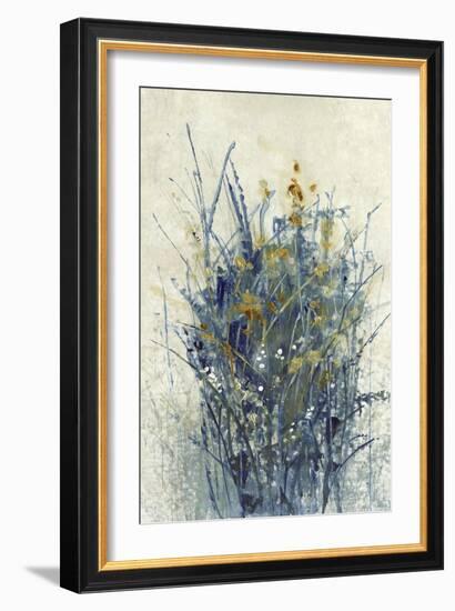 Indigo Floral I-Tim O'toole-Framed Art Print