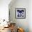 Indigo Floral Katagami I-Vision Studio-Framed Art Print displayed on a wall