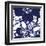 Indigo Floral Katagami I-Vision Studio-Framed Art Print