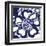 Indigo Floral Katagami II-Vision Studio-Framed Art Print