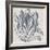 Indigo Floral on Linen I-Vision Studio-Framed Art Print