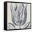 Indigo Floral on Linen VI-Vision Studio-Framed Stretched Canvas