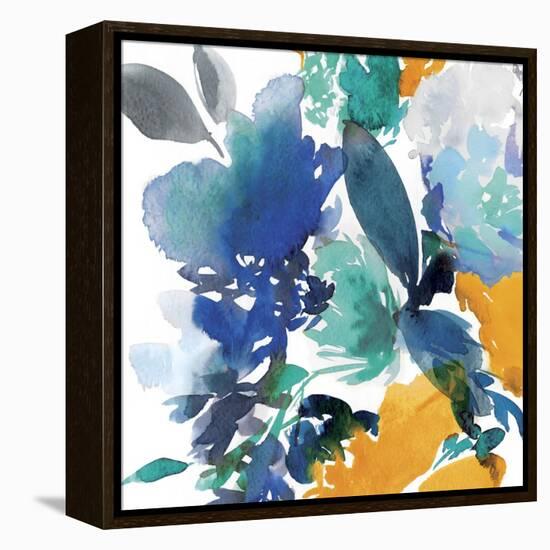 Indigo Flower II-Isabelle Z-Framed Stretched Canvas