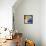 Indigo Flower II-Sloane Addison  -Framed Stretched Canvas displayed on a wall