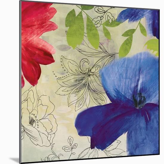 Indigo Flower II-Sloane Addison  -Mounted Art Print