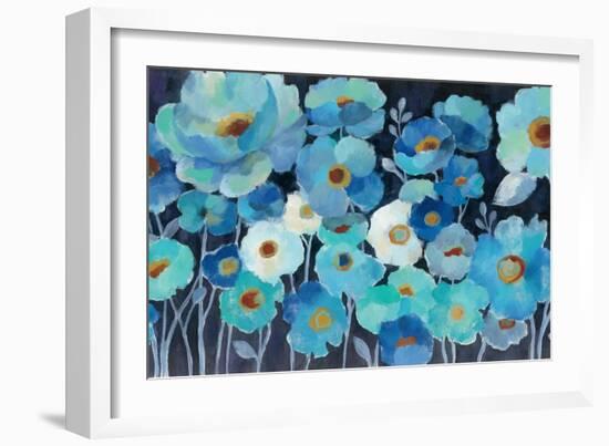 Indigo Flowers-Silvia Vassileva-Framed Premium Giclee Print