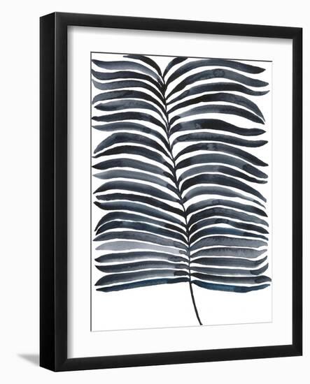 Indigo Fronds II-Regina Moore-Framed Art Print