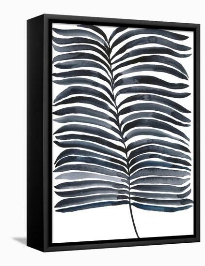 Indigo Fronds II-Regina Moore-Framed Stretched Canvas