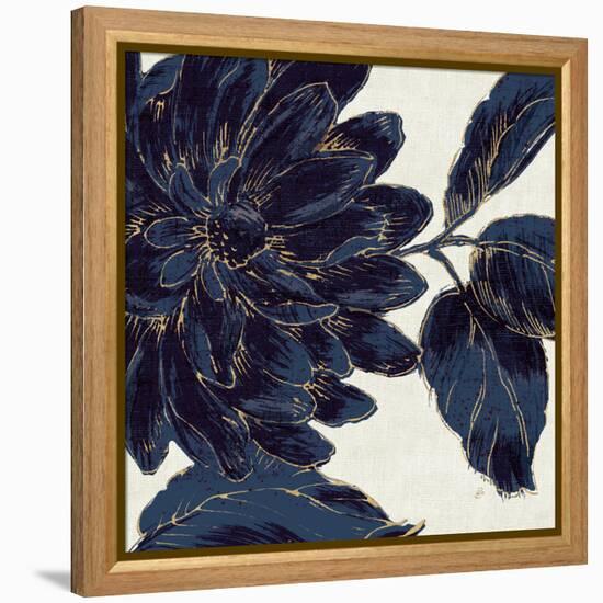 Indigo Garden I-Daphne Brissonnet-Framed Stretched Canvas