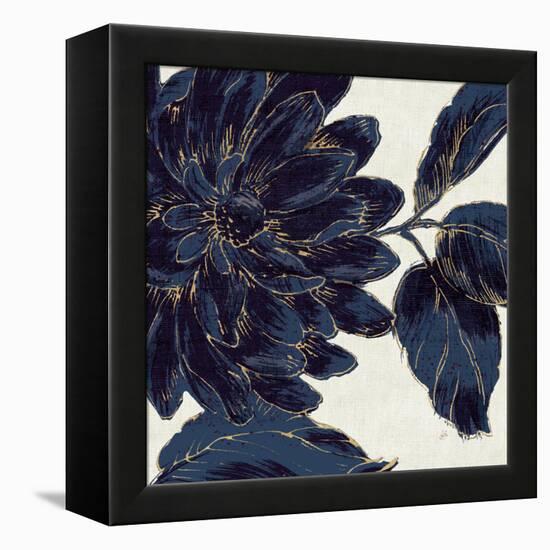 Indigo Garden I-Daphne Brissonnet-Framed Stretched Canvas