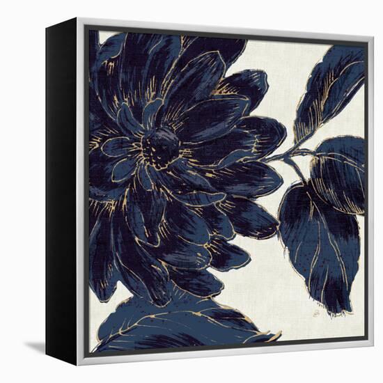 Indigo Garden I-Daphne Brissonnet-Framed Stretched Canvas