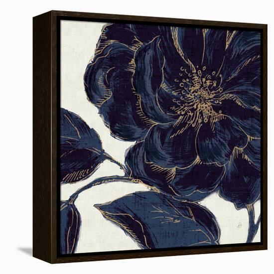 Indigo Garden II-Daphne Brissonnet-Framed Stretched Canvas