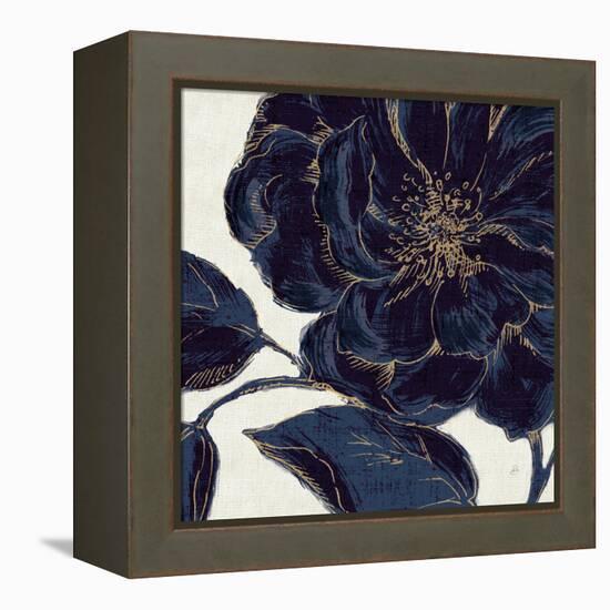 Indigo Garden II-Daphne Brissonnet-Framed Stretched Canvas