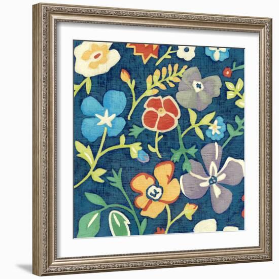 Indigo Garden IX-Chariklia Zarris-Framed Art Print