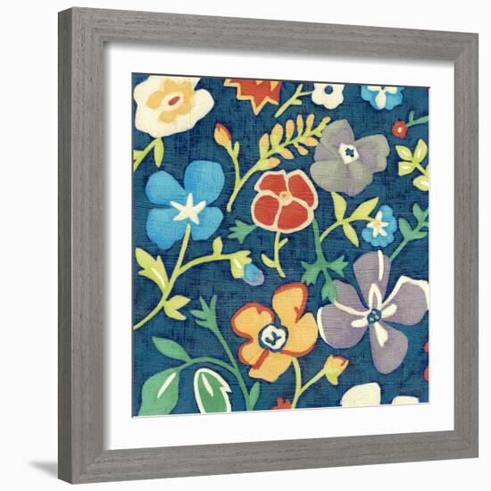 Indigo Garden IX-Chariklia Zarris-Framed Art Print