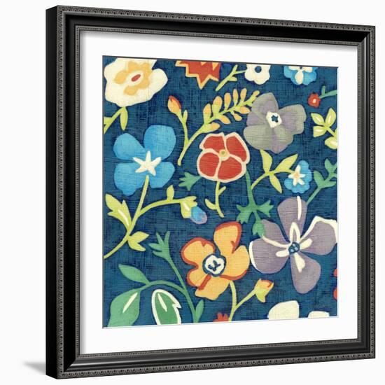 Indigo Garden IX-Chariklia Zarris-Framed Art Print