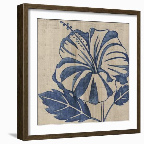 Indigo Hibiscus-Chariklia Zarris-Framed Art Print