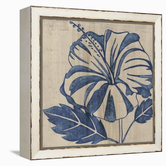 Indigo Hibiscus-Chariklia Zarris-Framed Stretched Canvas