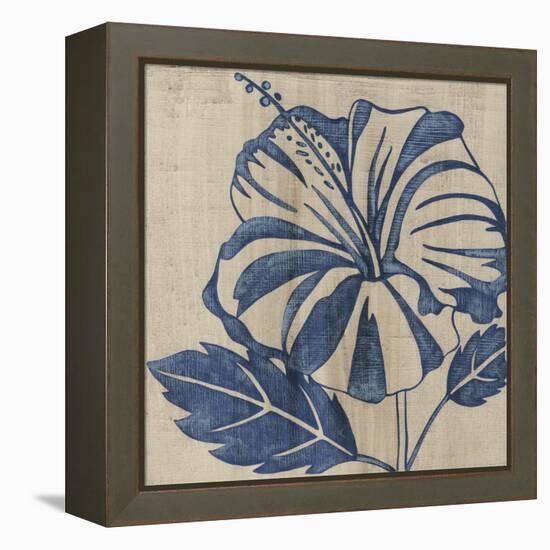 Indigo Hibiscus-Chariklia Zarris-Framed Stretched Canvas