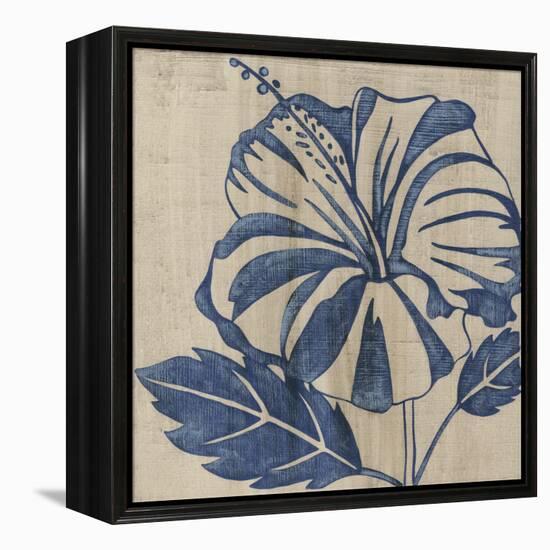 Indigo Hibiscus-Chariklia Zarris-Framed Stretched Canvas