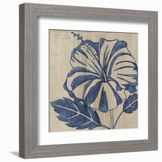 Indigo Hibiscus-Chariklia Zarris-Framed Art Print