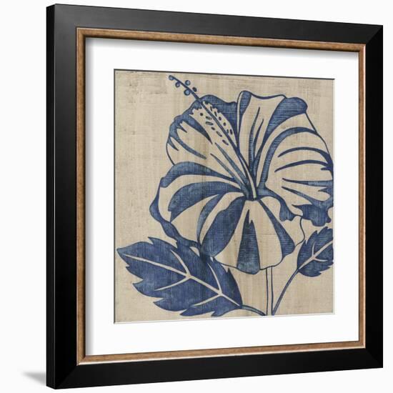 Indigo Hibiscus-Chariklia Zarris-Framed Art Print