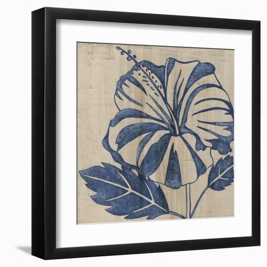 Indigo Hibiscus-Chariklia Zarris-Framed Art Print