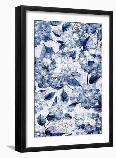 Indigo Hydrangea B-Kimberly Allen-Framed Art Print