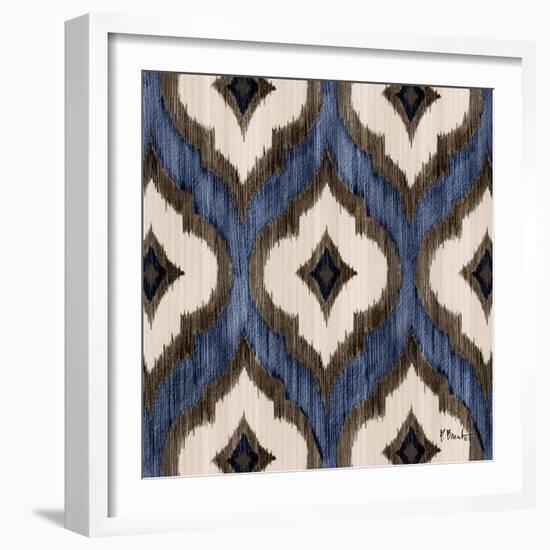 Indigo Ikat I-Paul Brent-Framed Art Print