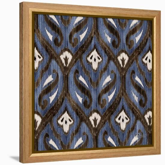 Indigo Ikat II-Paul Brent-Framed Stretched Canvas