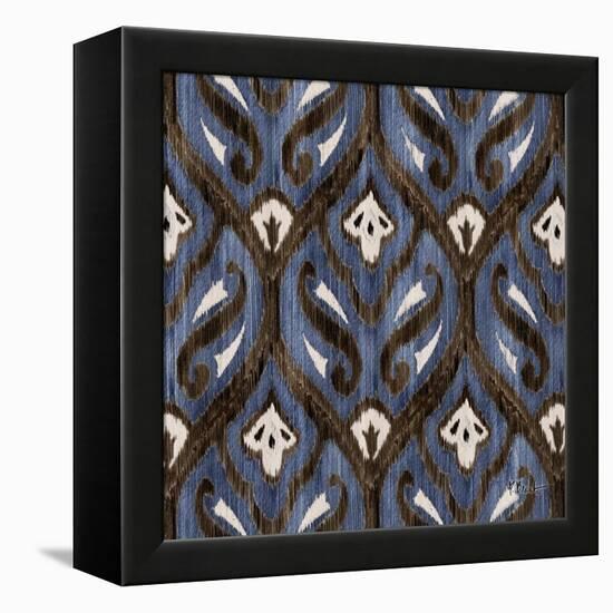 Indigo Ikat II-Paul Brent-Framed Stretched Canvas