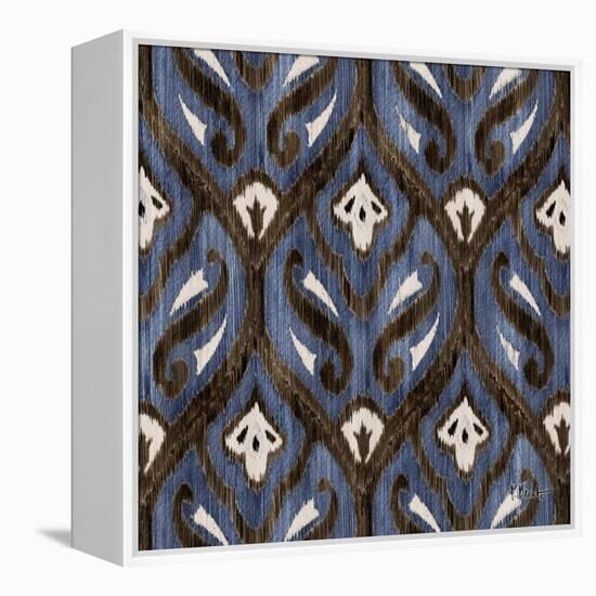 Indigo Ikat II-Paul Brent-Framed Stretched Canvas