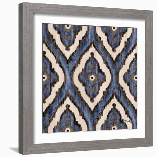 Indigo Ikat III-Paul Brent-Framed Art Print