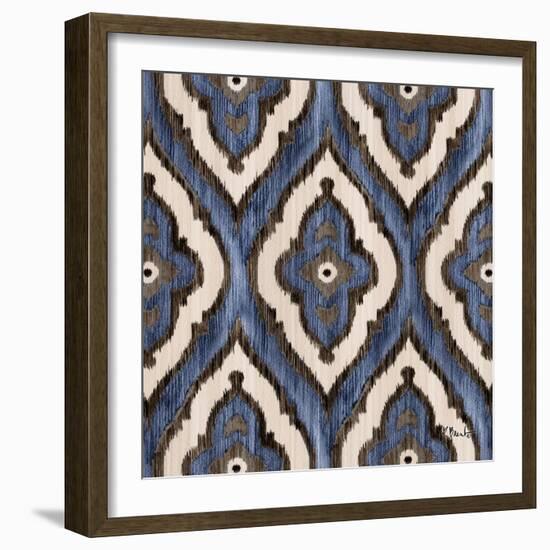 Indigo Ikat III-Paul Brent-Framed Art Print