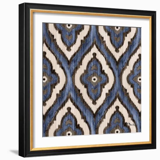 Indigo Ikat III-Paul Brent-Framed Art Print