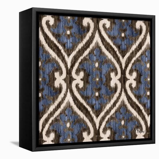 Indigo Ikat IV-Paul Brent-Framed Stretched Canvas