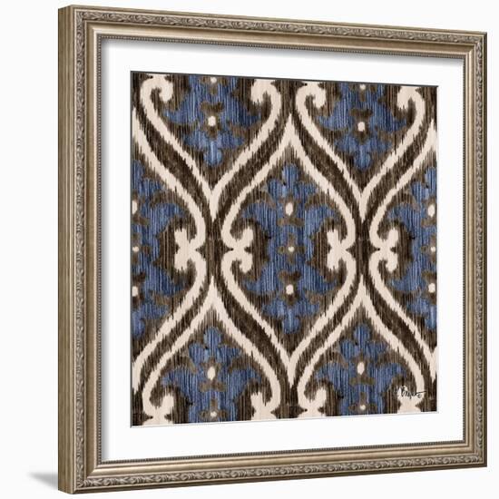 Indigo Ikat IV-Paul Brent-Framed Art Print