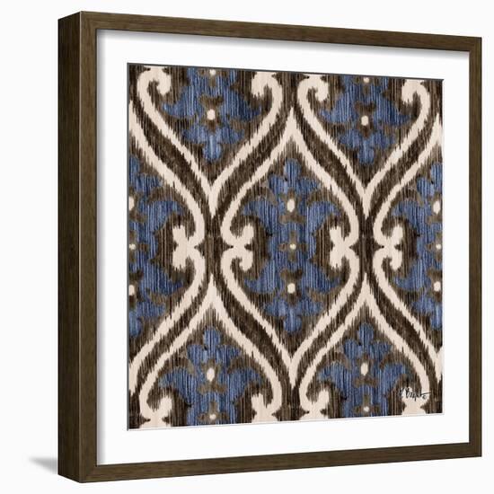 Indigo Ikat IV-Paul Brent-Framed Art Print